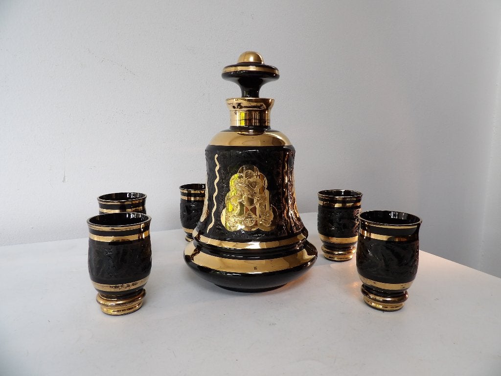 Art Deco Likeurset Boom/Rupel, Paul Heller, Antiek en Kunst, Antiek | Glas en Kristal, Ophalen of Verzenden