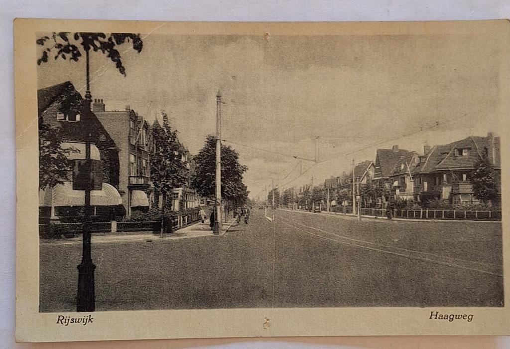 Oude Ansichtkaart Rijswijk Haagweg, Verzamelen, Ophalen of Verzenden, 1940 tot 1960, Gelopen, Zuid-Holland