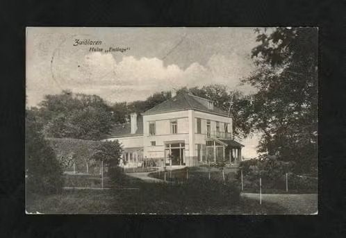 Zuidlaren Huize Entinge 1909., Ophalen of Verzenden, Voor 1920, Gelopen, Utrecht