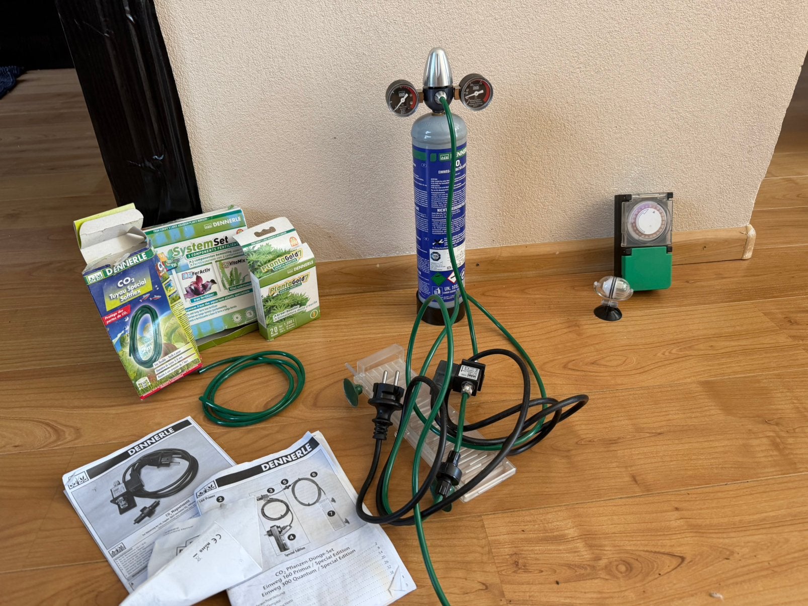 Dennererle CO2 set, Ophalen, CO₂-systeem, Dennerle