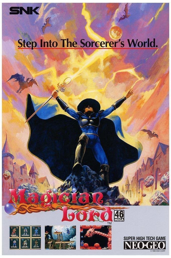 Magician Lord SNK NEO GEO Arcade Poster, Verzenden, Nieuw, A1 t/m A3, Film en Tv