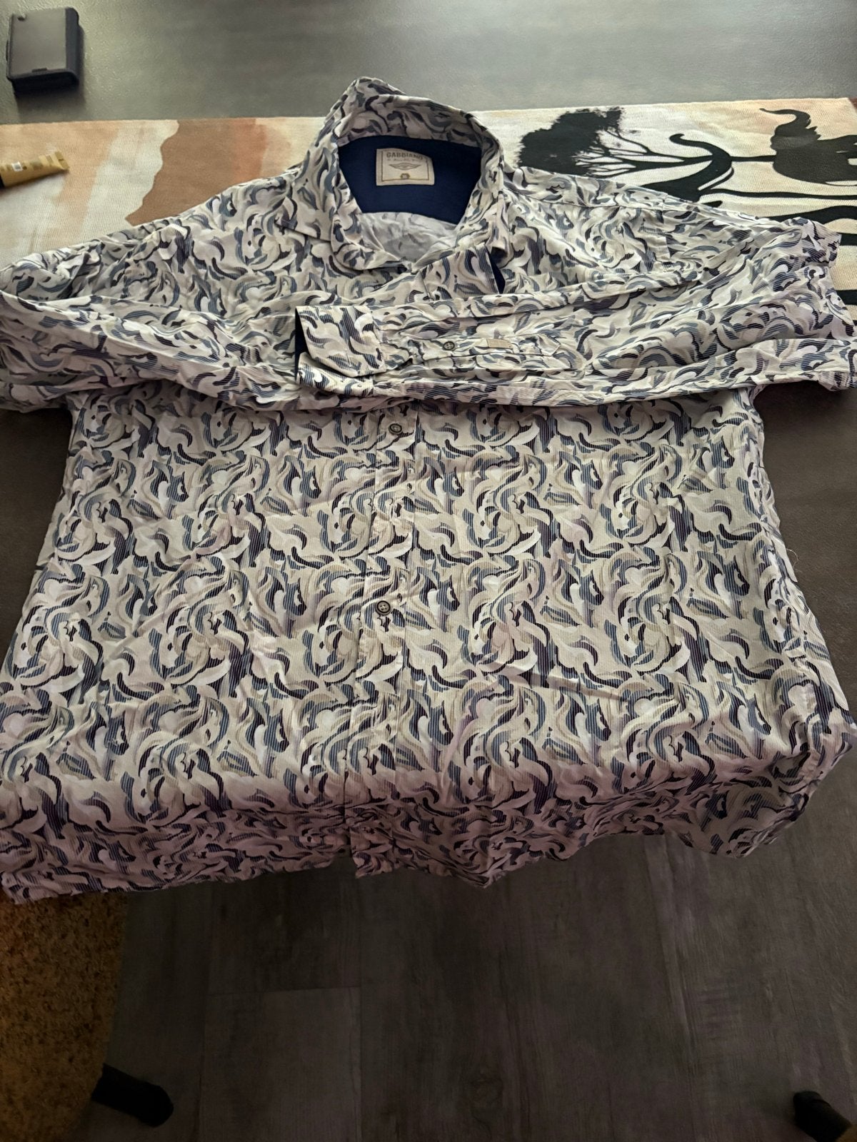 Gabbiano heren overhemd met print - Maat XL, Ophalen of Verzenden, Zo goed als nieuw, Blauw, Halswijdte 43/44 (XL)