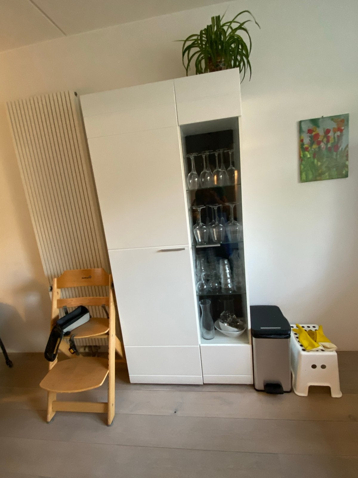 Moderne hoogglans buffet/servieskast, Overige materialen, 200 cm of meer, Zo goed als nieuw, 25 tot 50 cm