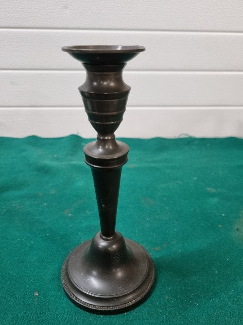 -	Kandelaar tin tollenaar vintage, Ophalen of Verzenden, 'T Olde Gre-j, Info@toldegrej.nl, Endepoelstraat 20f Didam