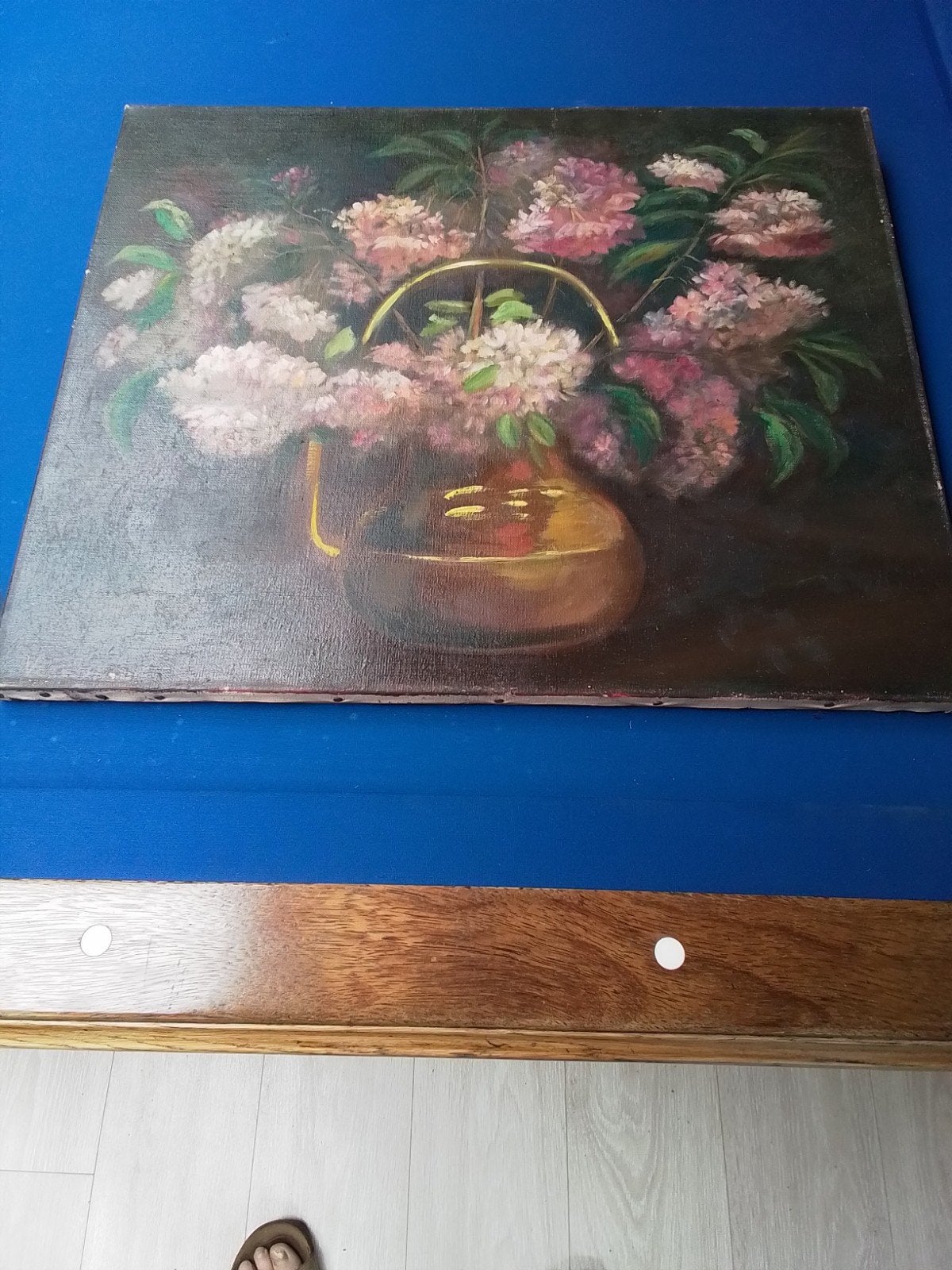 Schilderij van kunstschilder Verlinden - Bloemen in vaas, Antiek en Kunst, Ophalen of Verzenden