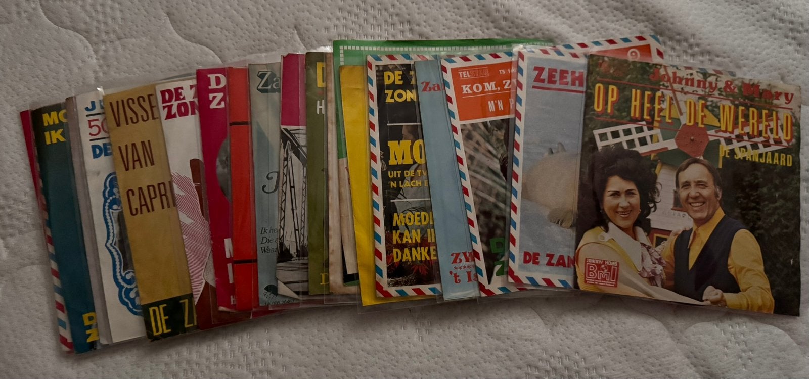 20x Zangeres Zonder Naam singles, Gebruikt, 7 inch, Overige typen, Nederlandstalig