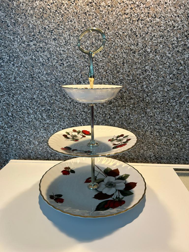 Vintage Etagère Rheinpfalz porseleinen, set van 3, Ophalen
