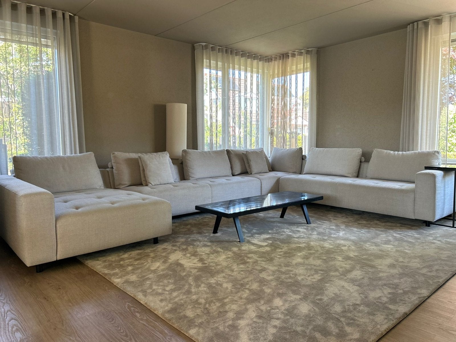 Passe-partout bank hoekbank ZGAN elementen beige zand, Huis en Inrichting, Ophalen of Verzenden, Zo goed als nieuw, Stof