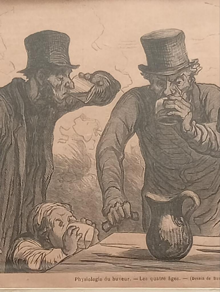 Honore Daumier De Drinkers, Ophalen of Verzenden