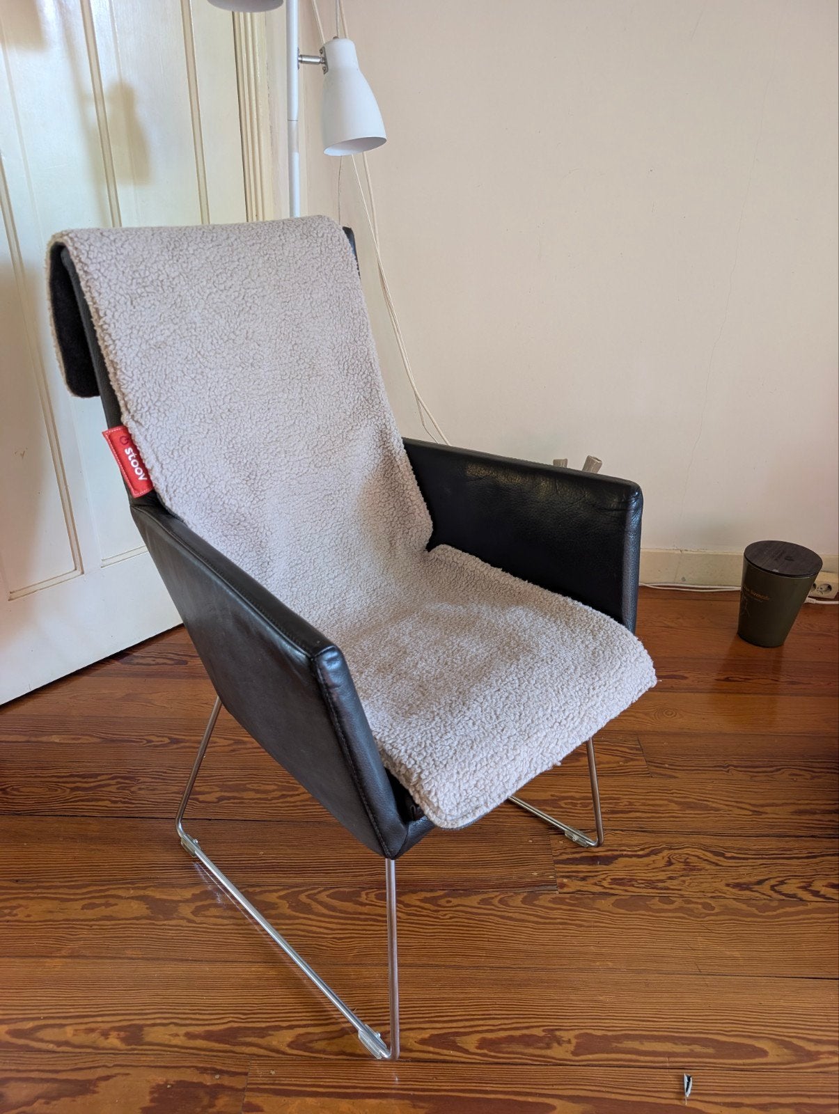 Stoov Big Hug XL Wooly Warmtekussen 130x45 met oplader, Huis en Inrichting, Overige merken, Beige, Ophalen of Verzenden, Zo goed als nieuw