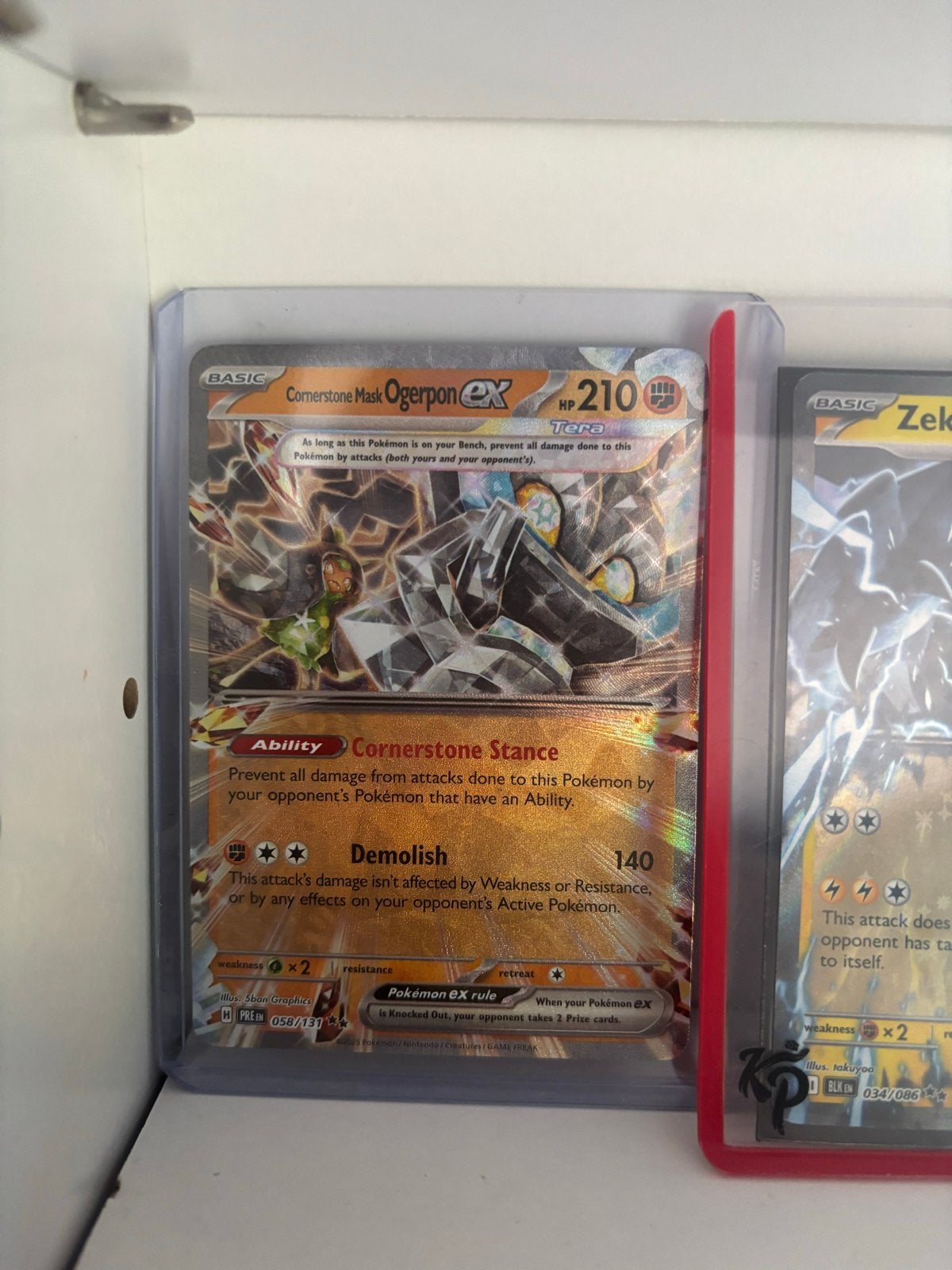 Pokémon Cornerstone Mask Ogerpon ex Tera kaart, Ophalen of Verzenden, Zo goed als nieuw, Losse kaart