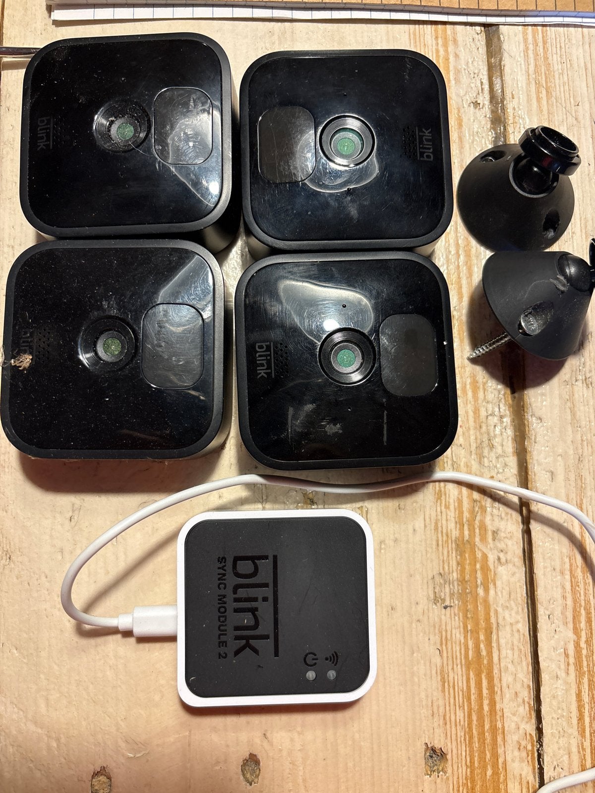 Blink Outdoor Beveiligingscamera's met Sync Module 2, Audio, Tv en Foto, Videobewaking, Gebruikt, Blink, Ophalen of Verzenden