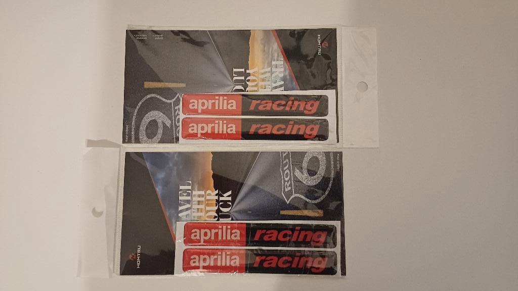4 x aprilia stickers silicone 105mmx16mmx2.5mm dik, Ophalen of Verzenden
