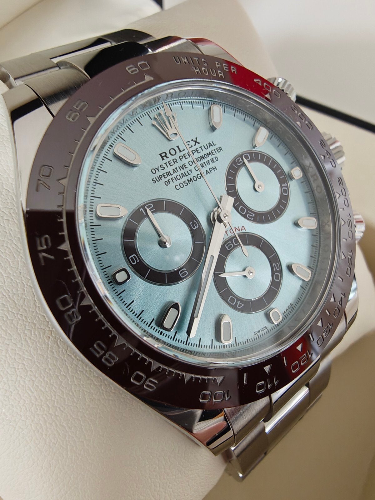 Nieuwe Rolex Daytona Platinum - IJsblauw Wijzerplaat, Overige materialen, Rolex, Polshorloge, Overige materialen