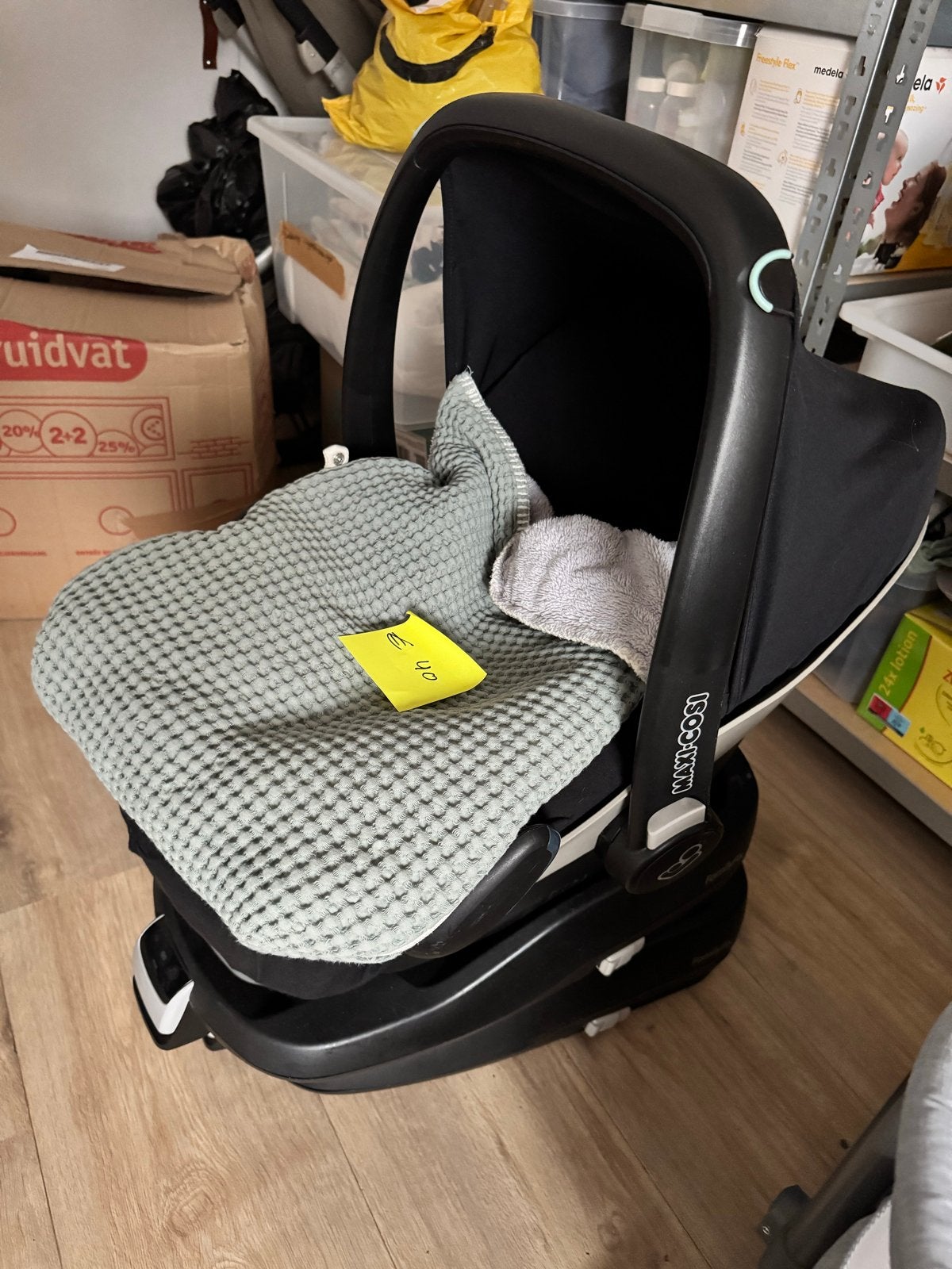 Maxi-Cosi met 2x base en Koeka zak, Ophalen, Autogordel of Isofix, Gebruikt, 0 t/m 13 kg