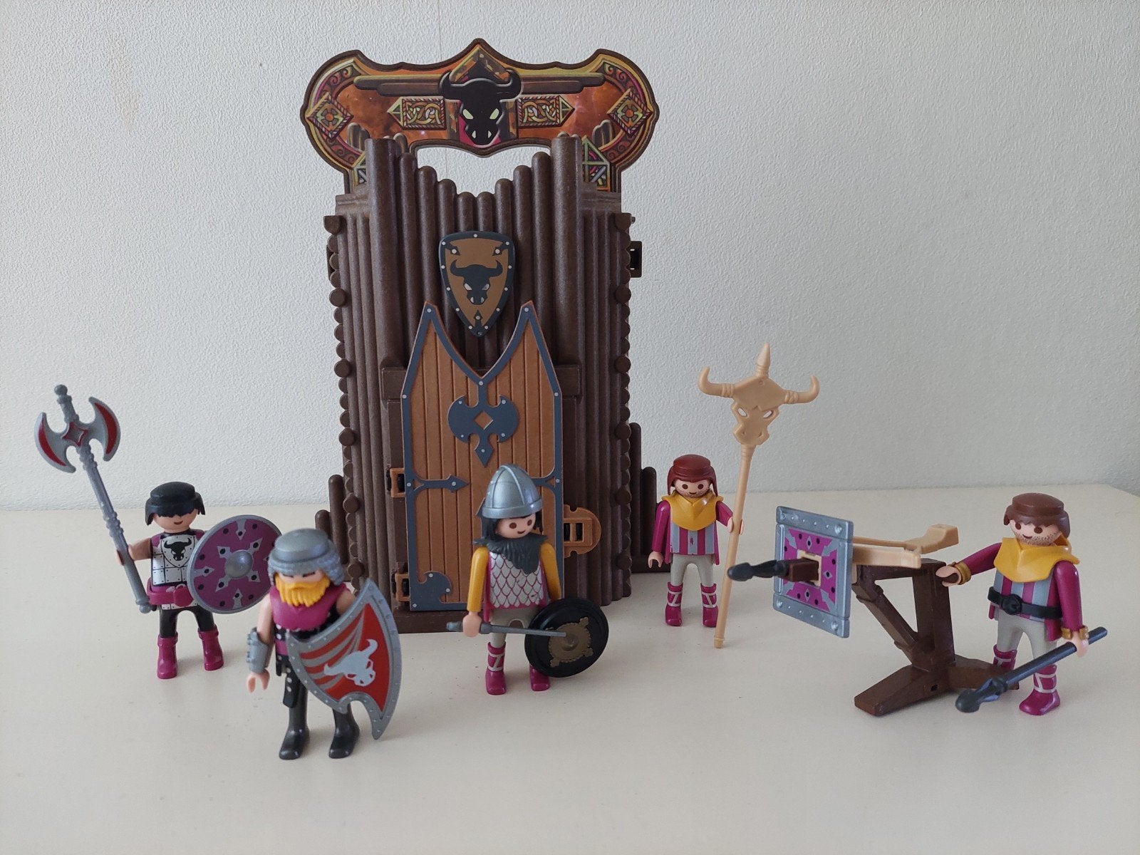 Playmobil Barbarentoren met ridders en ballista, Kinderen en Baby's, Speelgoed | Playmobil, Ophalen of Verzenden, Gebruikt