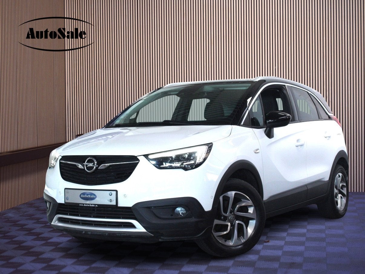 Opel Crossland X 1.2 Turbo Innovation AUT 1eEIGNR! CARPLAY H, Auto's, Dealer onderhouden, Gebruikt, Zwart, Leder en Stof