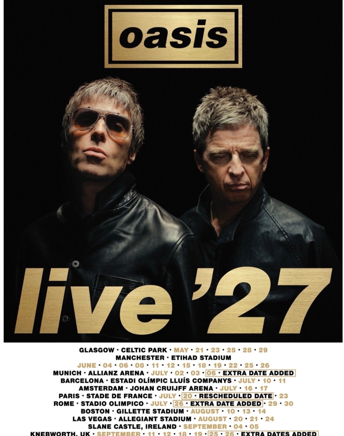 Oasis Live ‘27 Rear GA Tickets (vr 16 juli), Tickets en Kaartjes, Drie personen of meer, Juli