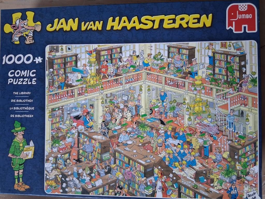 Jan van Haasteren Puzzel 1000 stukjes - De Bibliotheek, Ophalen of Verzenden