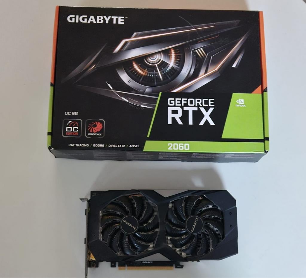Gigabyte RTX 2060 OC Edition, Computers en Software, Videokaarten, PCI-Express 3, GDDR6, Ophalen of Verzenden, Zo goed als nieuw