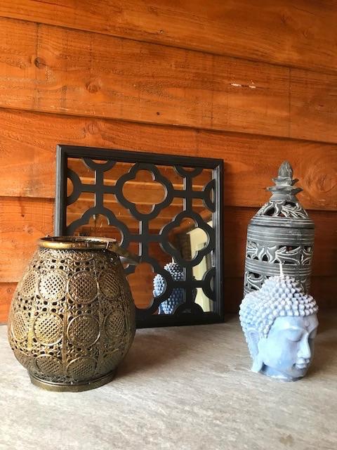 Oosterse spiegel zwart vierkant, Vierkant, Nieuw, Ophalen of Verzenden, https://verburgtvintage.nl/#contact
