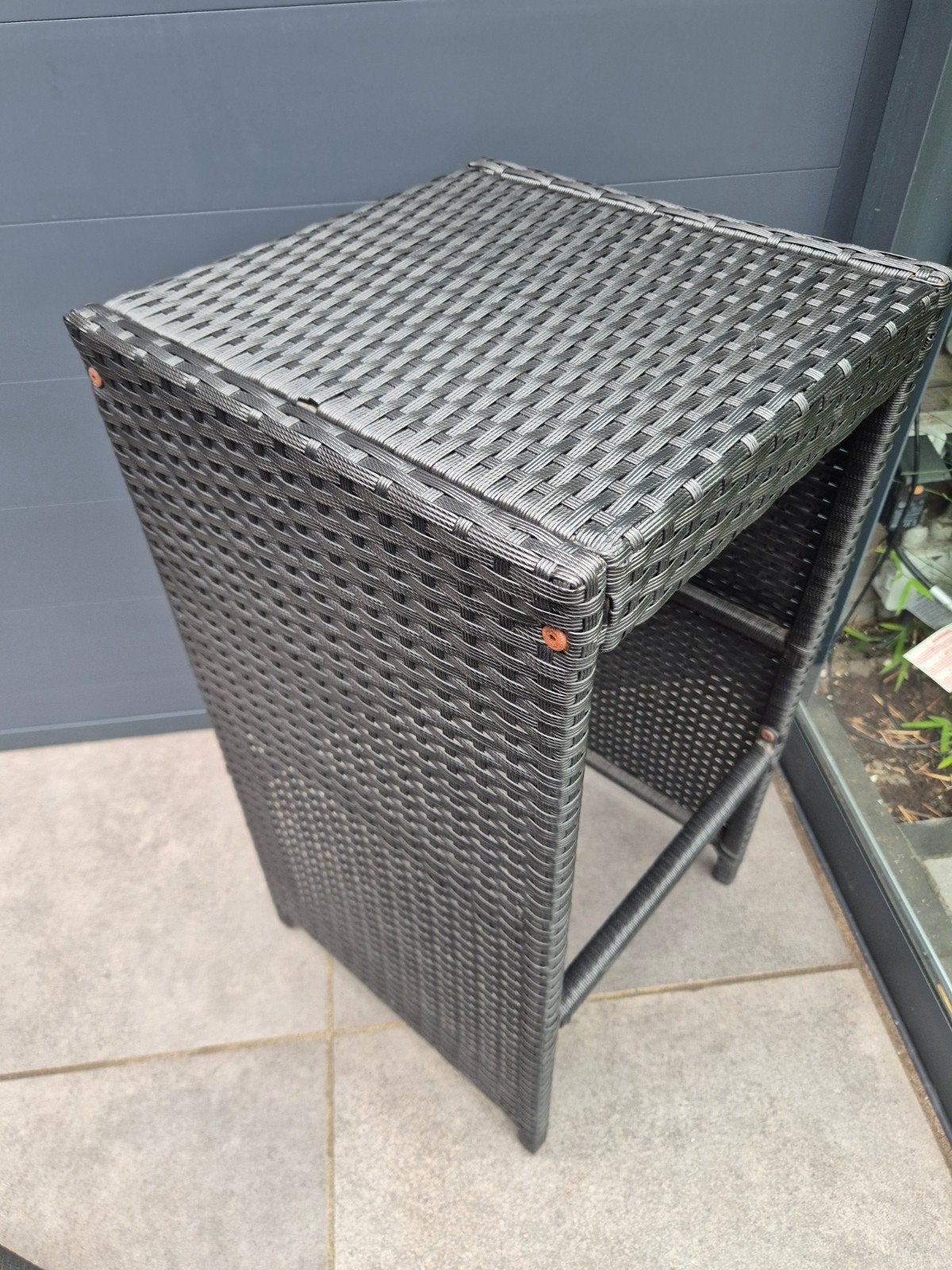 6x Kruk 40x40x75 - Zwart Wicker, Ophalen, Gebruikt, Overige materialen