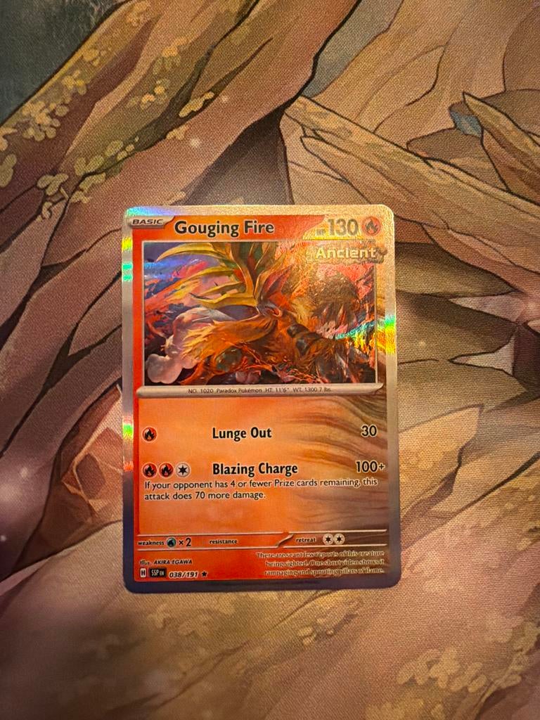 Gouging Fire #38 Pokémon kaart (Foil), Ophalen of Verzenden, Zo goed als nieuw, Losse kaart, Foil