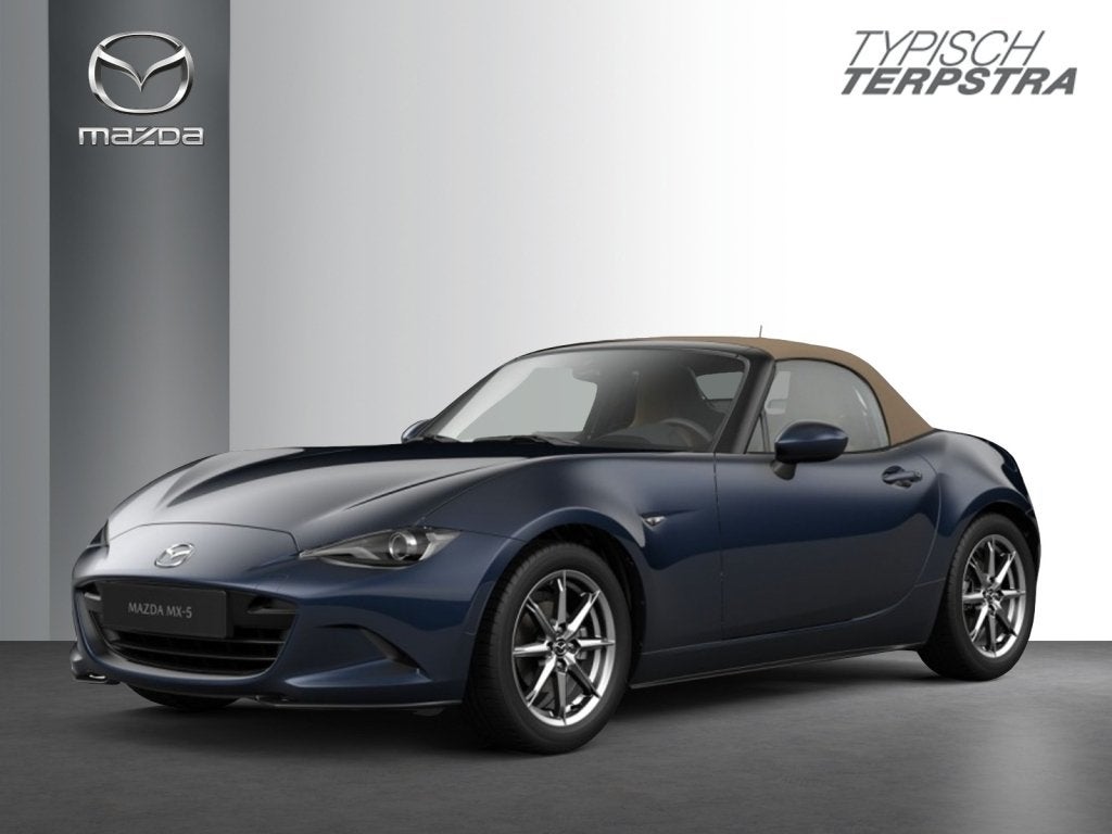 Mazda MX-5 SKYACTIV-G 132pk Kazari | Showroomaanbieding, 4 cilinders, Cabriolet, Blauw, 132 pk
