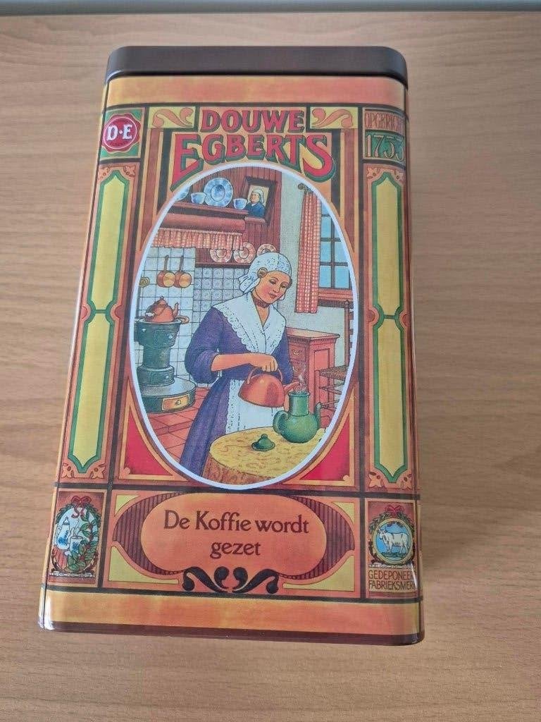 Blik Douwe Egberts - de koffie wordt gezet, Verzamelen, Verzenden, Nieuw, Koffie, Douwe Egberts