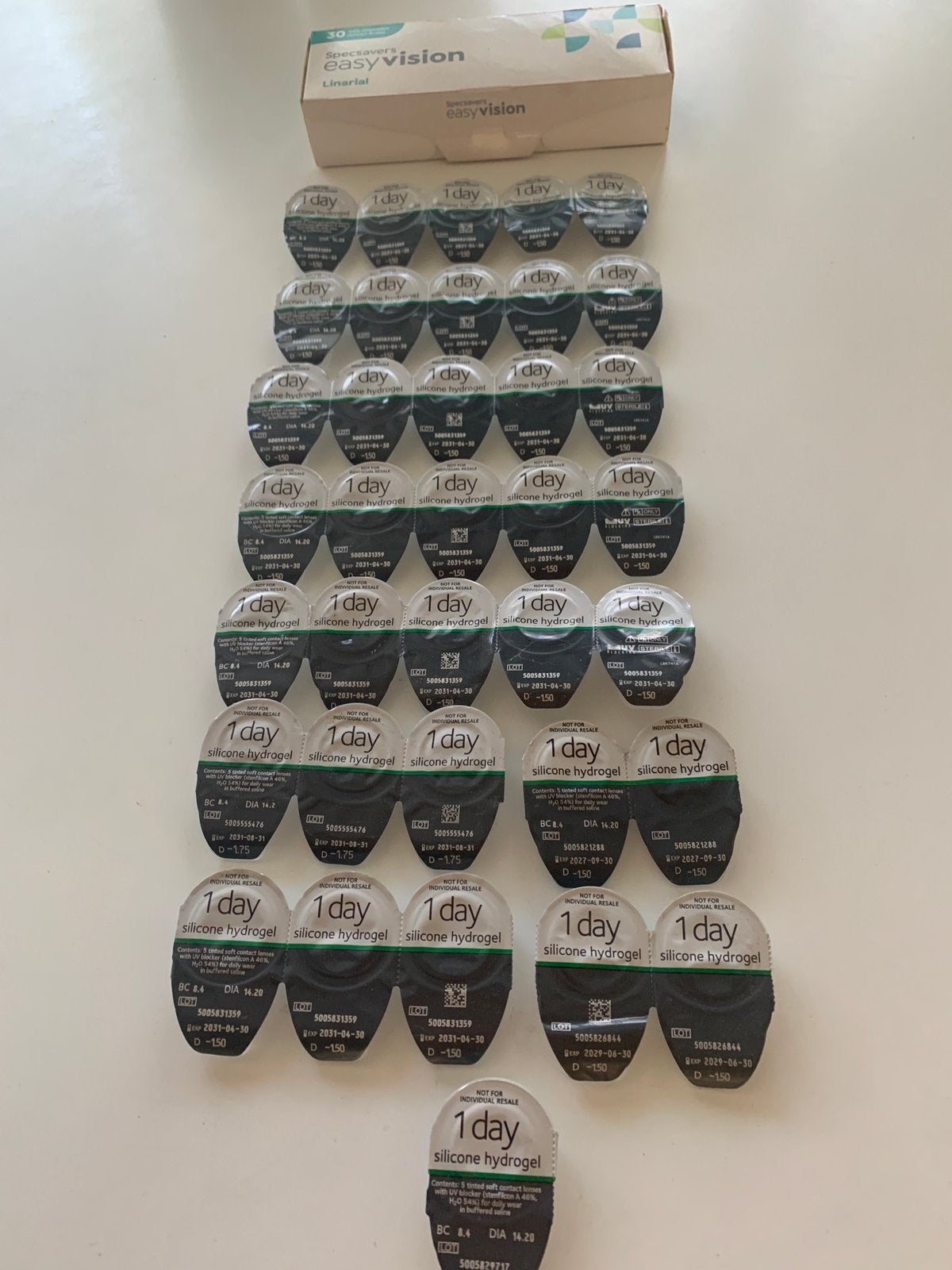 Daglenzen 36 stuks, Ophalen, Nieuw