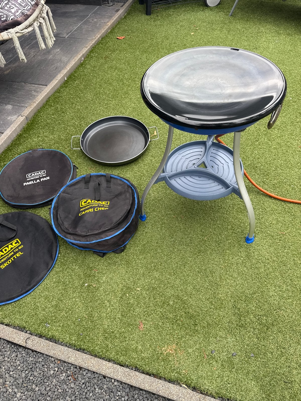 Cadac Carri Chef 2 met paellapan en skottel, Tuin en Terras, Gasbarbecues, Ophalen, Gebruikt