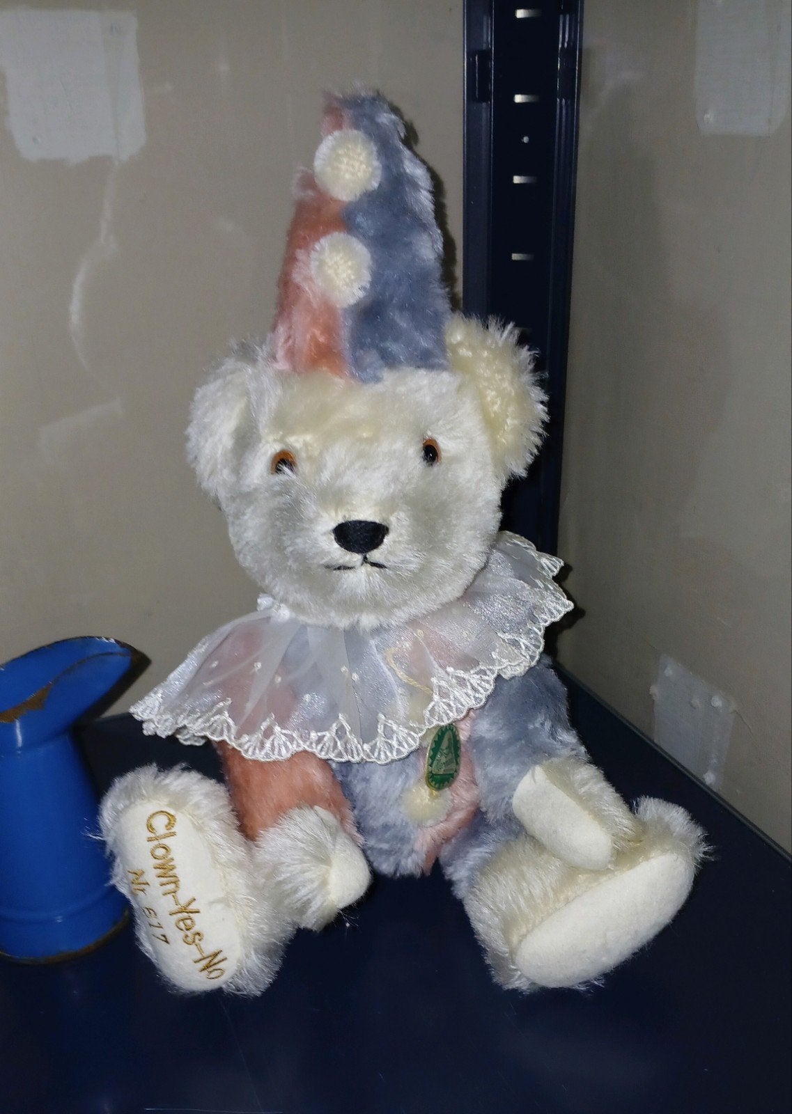 Hermann Limited Edition Clown "Yes-No" Teddybeer - Mohair, Ophalen of Verzenden, Zo goed als nieuw