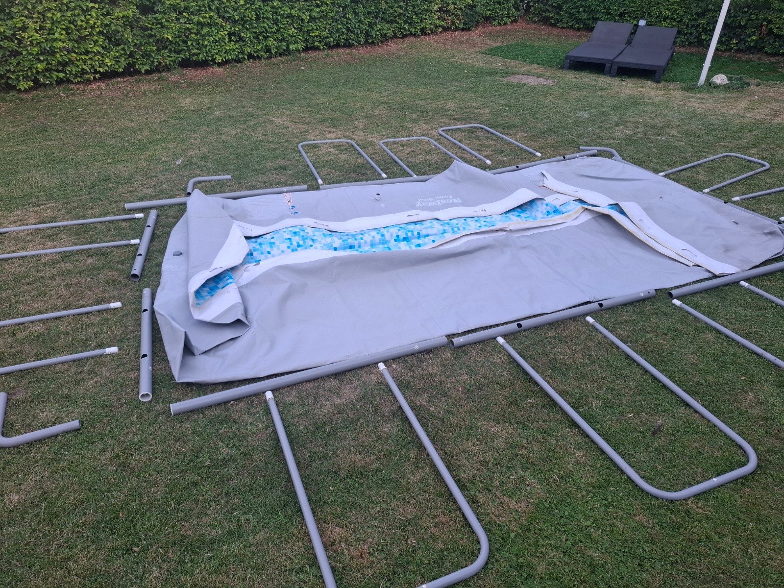 Gebruikt opzetzwembad met ladder, Ophalen, Gebruikt, 200 tot 300 cm, 80 tot 120 cm