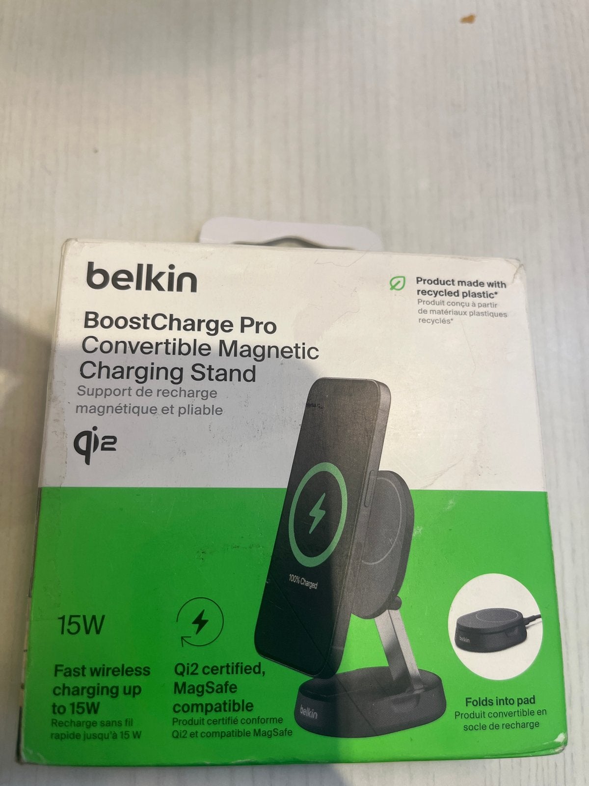 Belkin BoostCharge Pro 15W Draadloze Oplader, Ophalen, Draadloze oplader, Nieuw, Apple