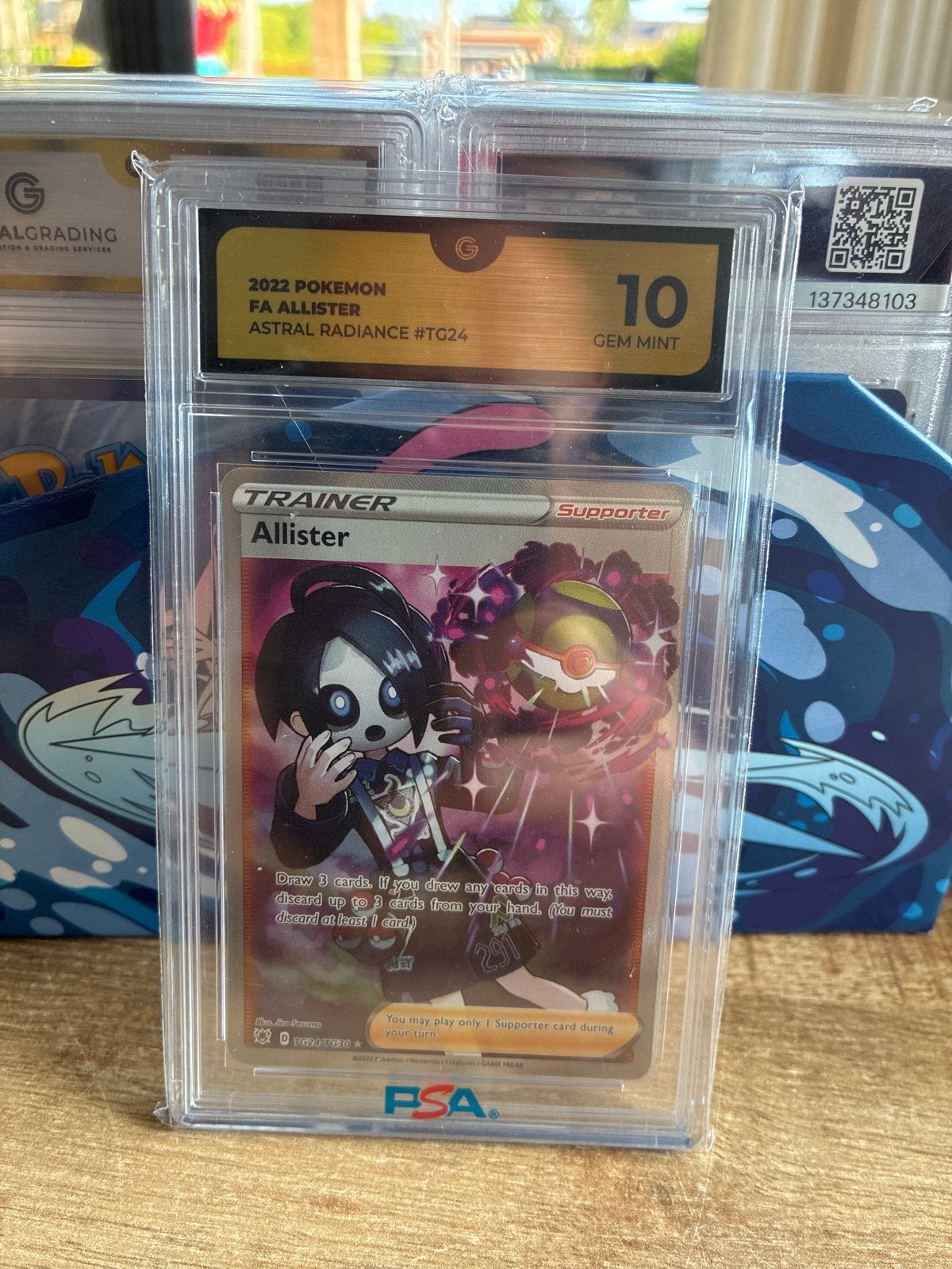 Pokémon Allister TG24 Astral Radiance Global 10 Gem Mint, Ophalen of Verzenden, Nieuw, Losse kaart
