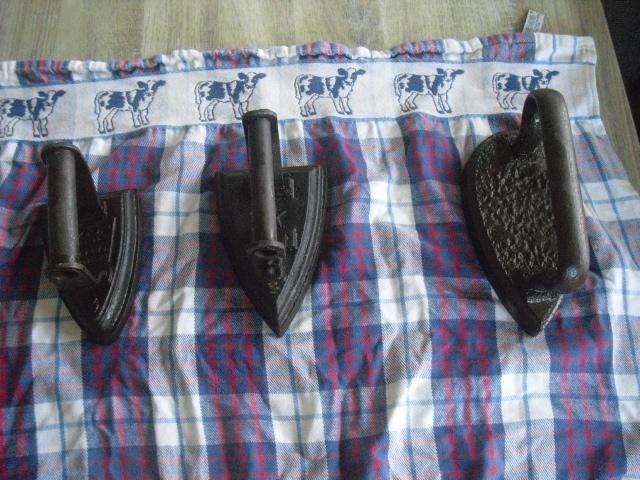 3 antieke strijkijzer, Witgoed en Apparatuur, Ophalen of Verzenden, Gebruikt