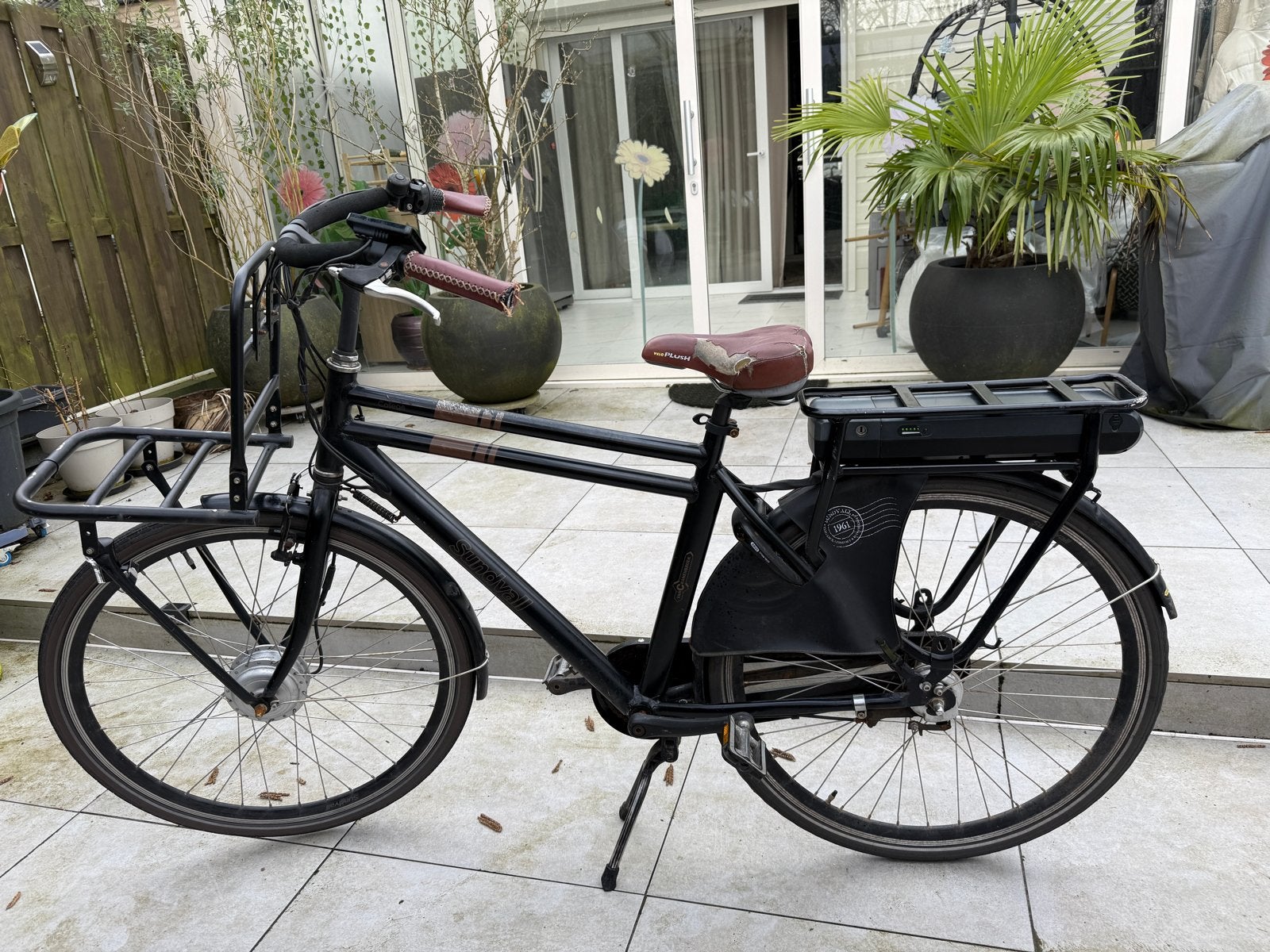 Elektrische transportfiets met voorwielmotor, Gebruikt, 51 tot 55 cm, 50 km per accu of meer, Ophalen