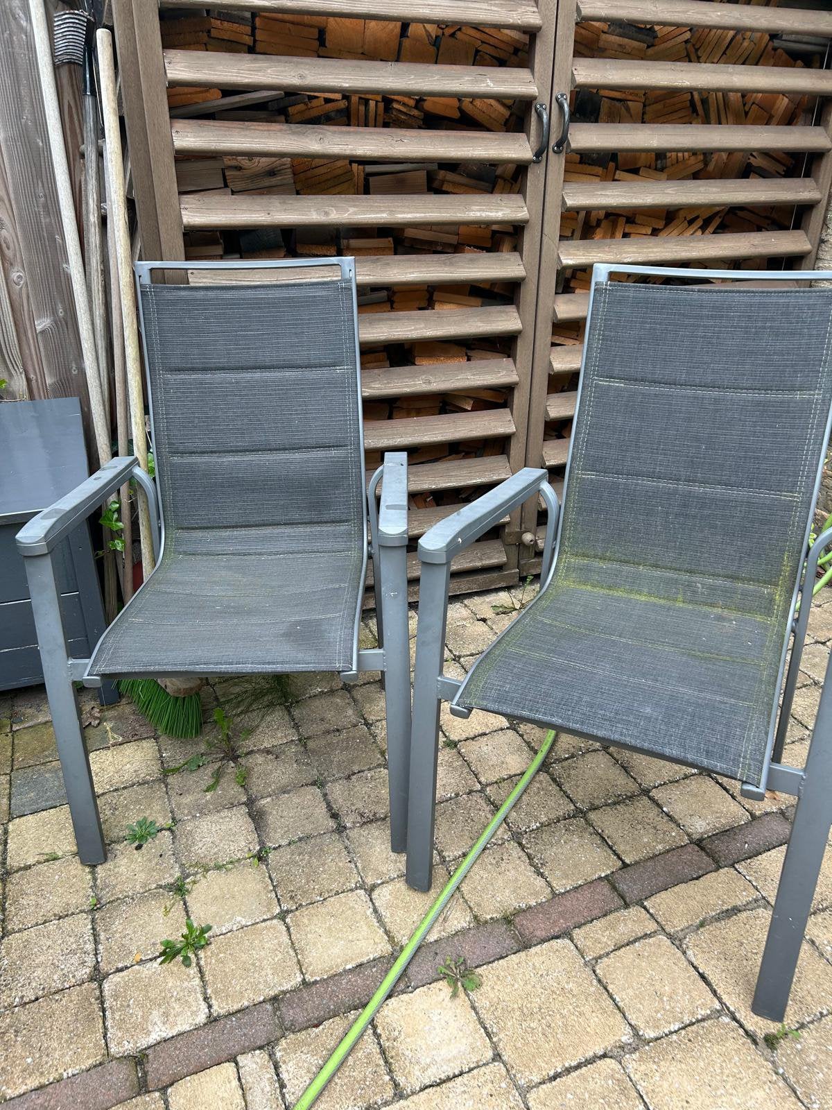 Gratis 2 tuinstoelen, Tuin en Terras, Ophalen, Gebruikt, Kunststof