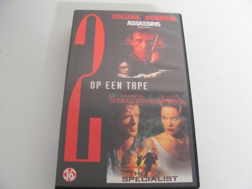 2 op een tape:assasins(stallone/banderas en the specialist, Nederlands ondertiteld, Engels, Vanaf 16 jaar, Ophalen of Verzenden