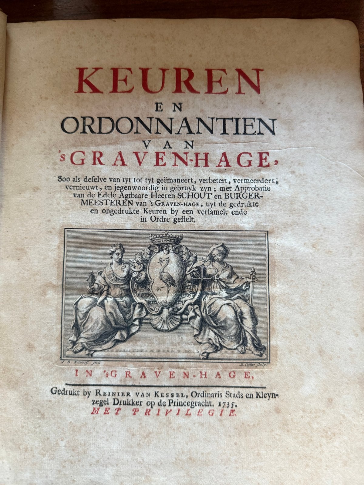Keuren en Ordonnantien van 's Graven-Hage (1735), Ophalen of Verzenden
