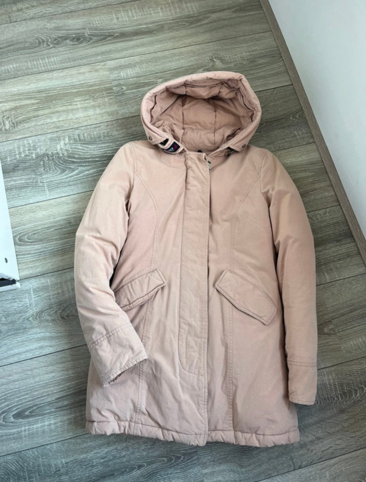 Woolrich winterjas S jas dons warm arctic parka eendendons, Ophalen of Verzenden, Gedragen, Maat 36 (S), Zwart
