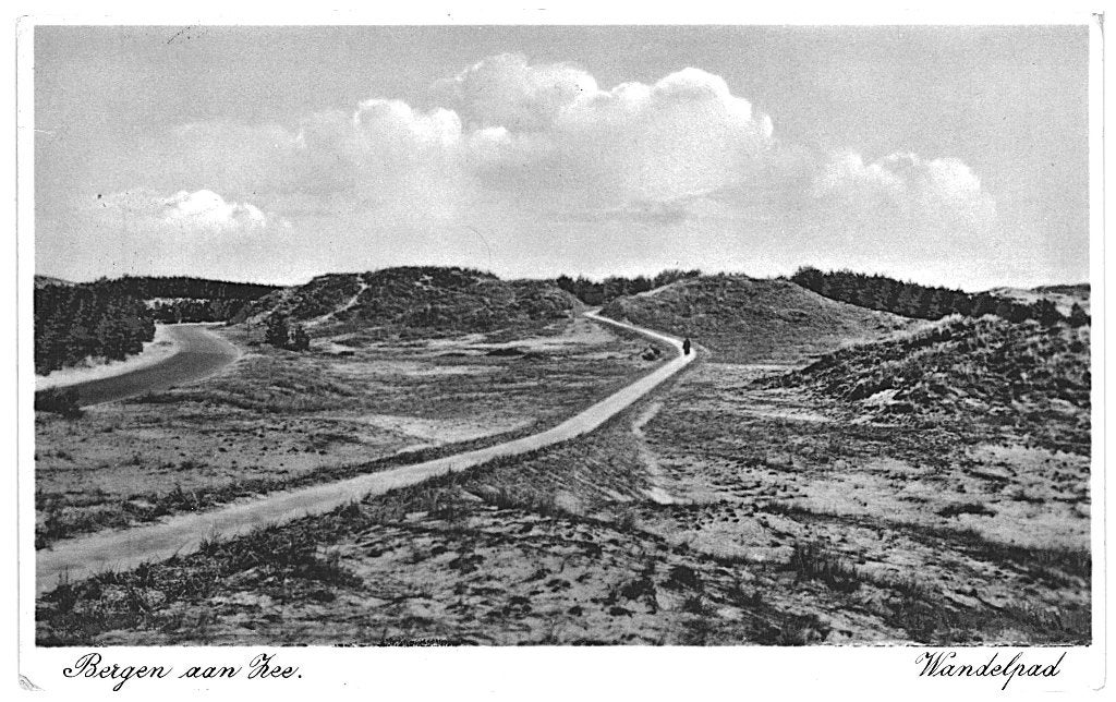 700109	Bergen	1939 Wandelpad	Gelopen met postzegel, Ophalen of Verzenden, 1920 tot 1940, Gelopen, Noord-Brabant