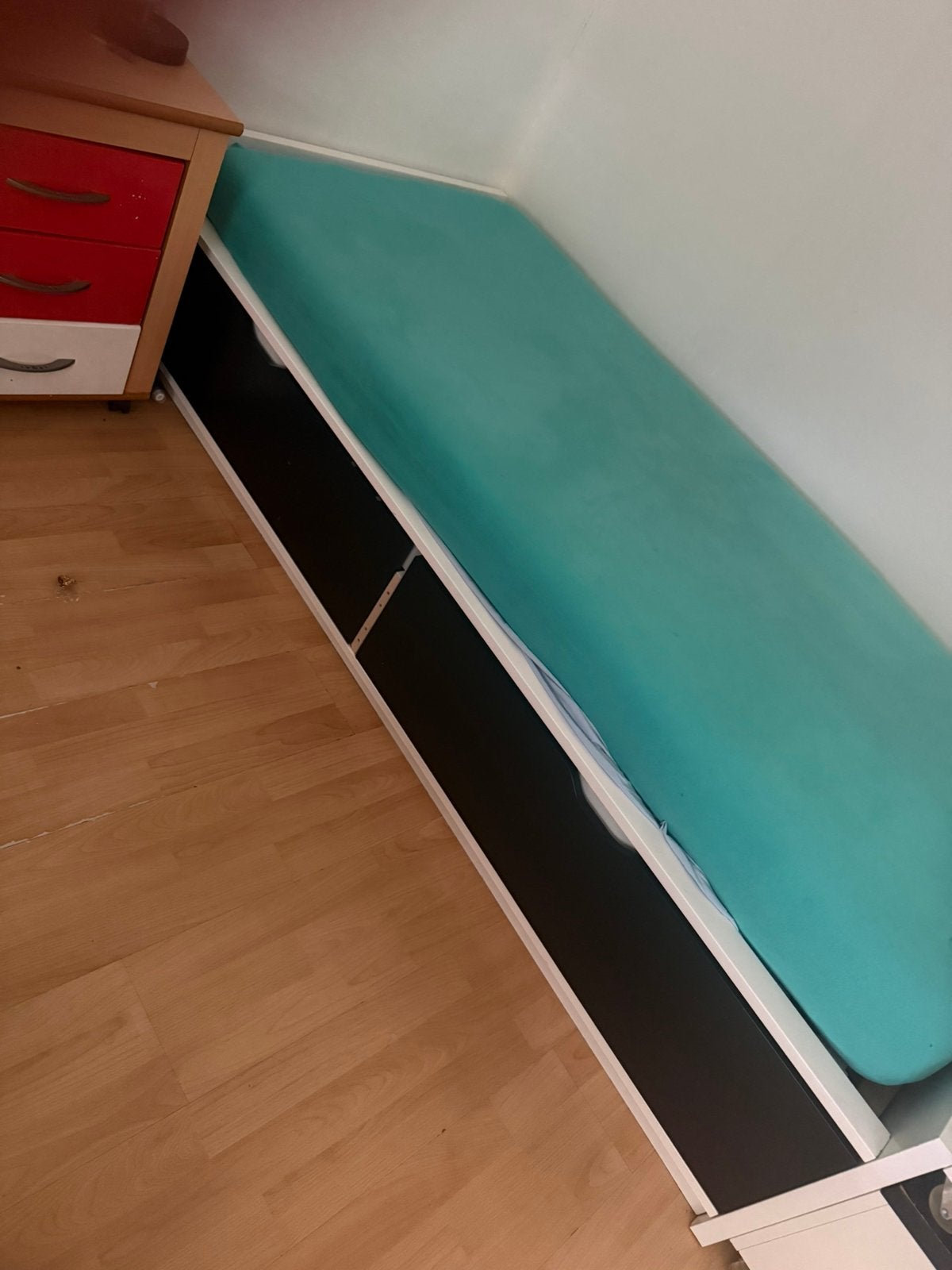 Een persoon bed, Kinderen en Baby's, Ophalen, Zo goed als nieuw, 180 cm of meer, 85 tot 100 cm