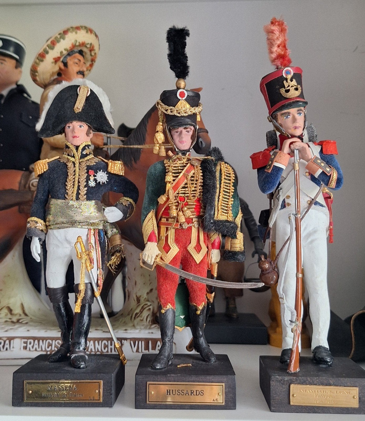Marcel Riffet. 3 handgemaakte Napoleontische militairen., Verzamelen, Ophalen of Verzenden, Zo goed als nieuw