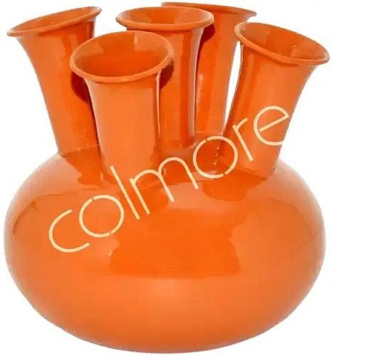 Colmore Diga Emaille Tulpen Toeter Vaas Oranje 23 cm, Huis en Inrichting, 23 cm, Nieuw, Oranje, Ophalen of Verzenden