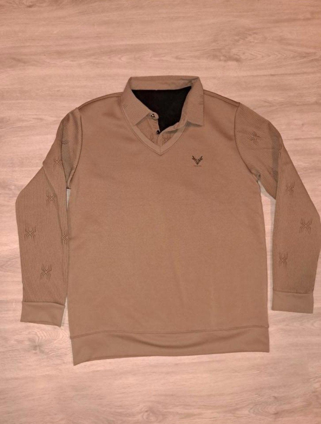 Heren trui van Giraffe, licht bruin/beige, maat M, Kleding | Heren, Ophalen of Verzenden