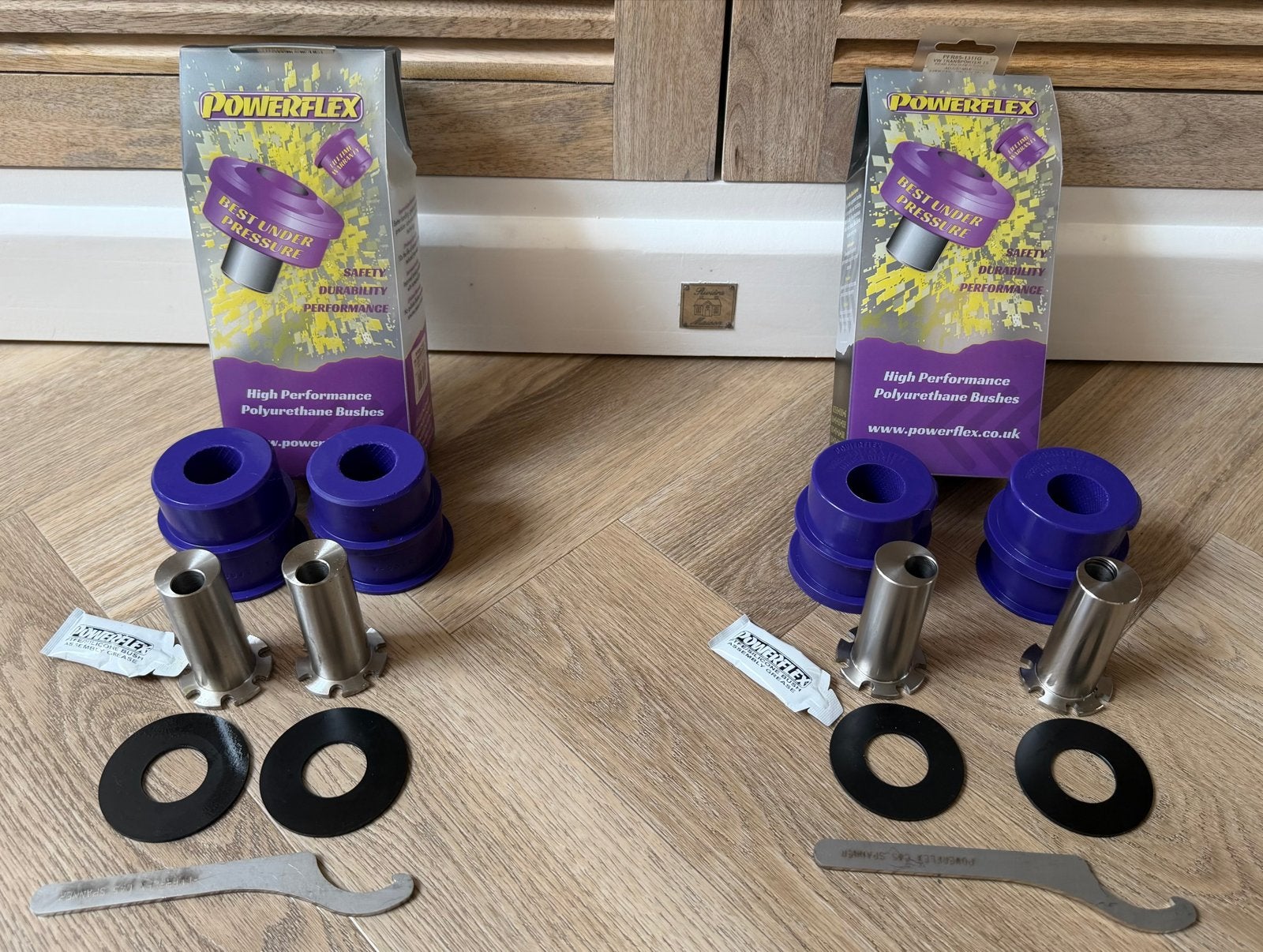 VW T5 Draagarm Rubbers Verstelbaar - Powerflex Polyurethaan, Ophalen of Verzenden, Nieuw, Volkswagen