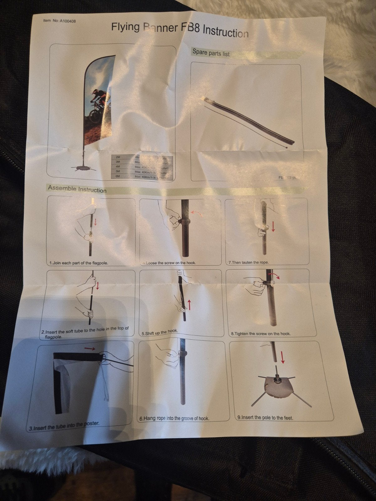Flying Banner FB8 Vlaggenmast met Voet - Compleet, Ophalen of Verzenden