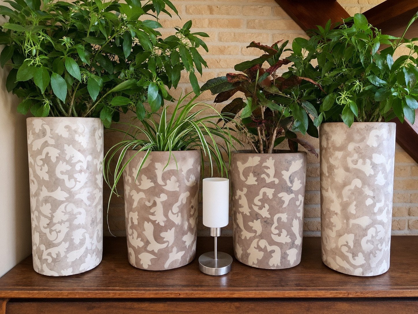 Set van 4 decoratieve vazen - rond en ovaal, Ophalen