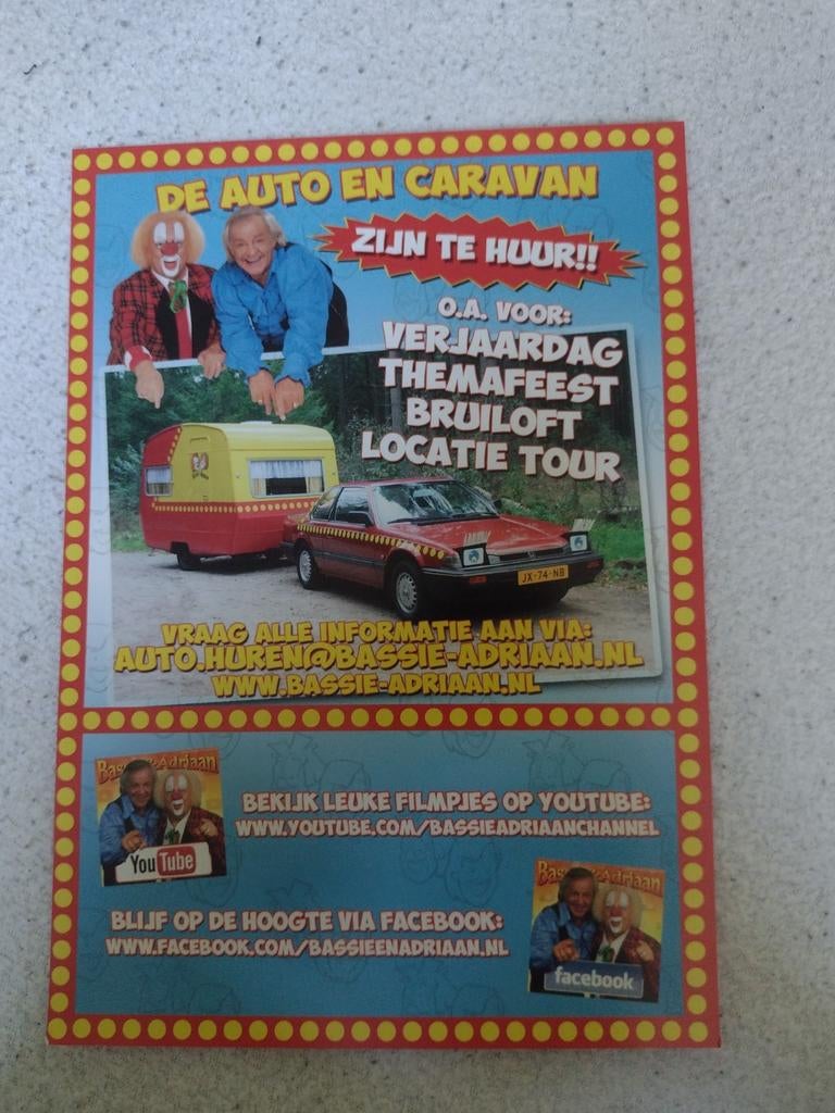 Bassie en Adriaan folder, Ophalen of Verzenden, Zo goed als nieuw, Overige typen